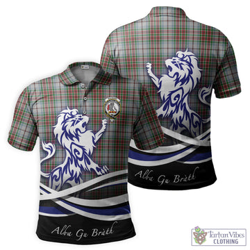 MacBain Dress Tartan Polo Shirt with Alba Gu Brath Regal Lion Emblem