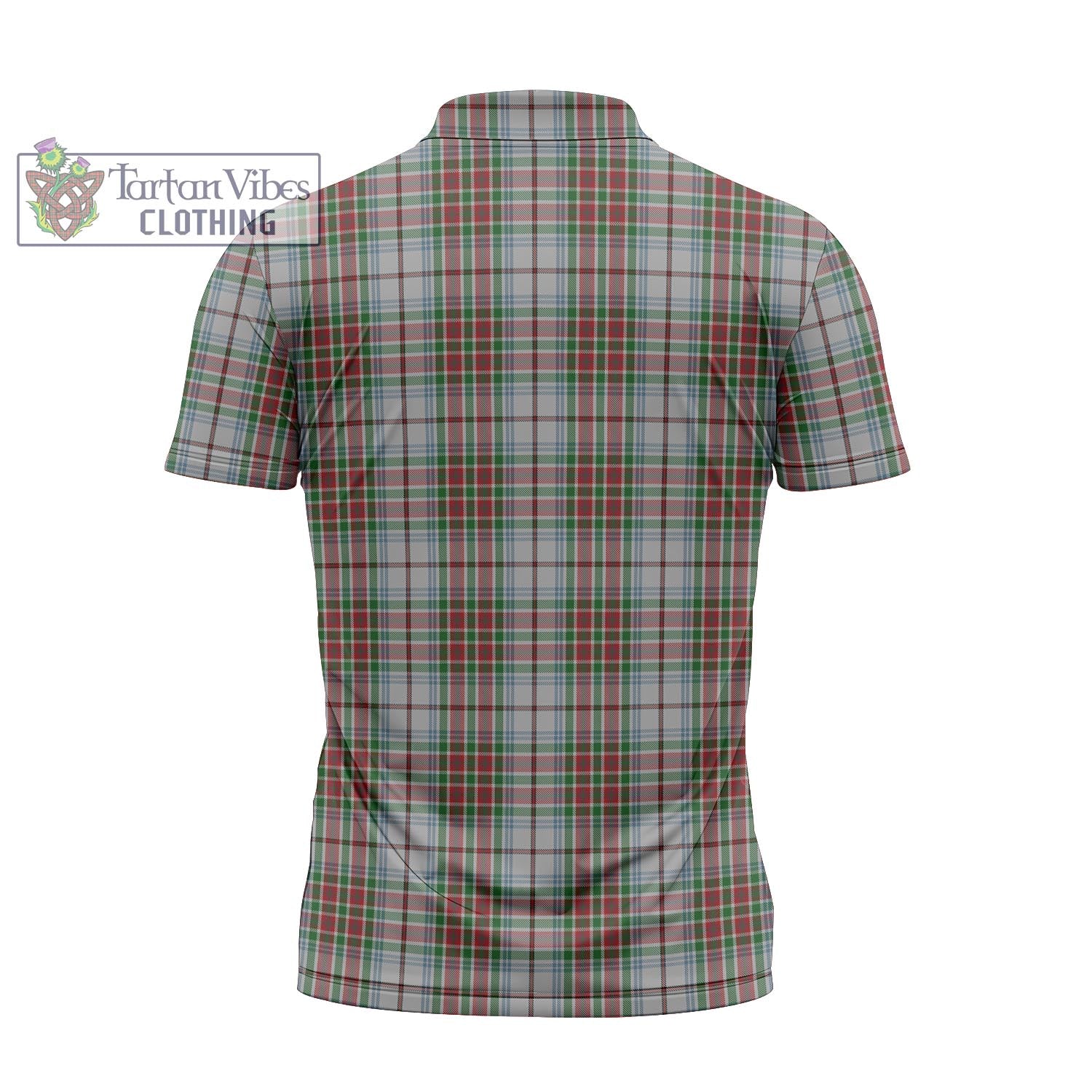 Tartan Vibes Clothing MacBain Dress Tartan Zipper Polo Shirt with Family Crest