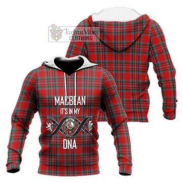 MacBean (MacBain) Tartan Knitted Hoodie with Family Crest DNA In Me Style Unisex Knitted Pullover Hoodie - Tartan Vibes Clothing