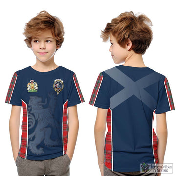 MacBean (MacBain) Tartan Kid T-Shirt with Family Crest and Lion Rampant Vibes Sport Style Youth XL Size14 - Tartan Vibes Clothing