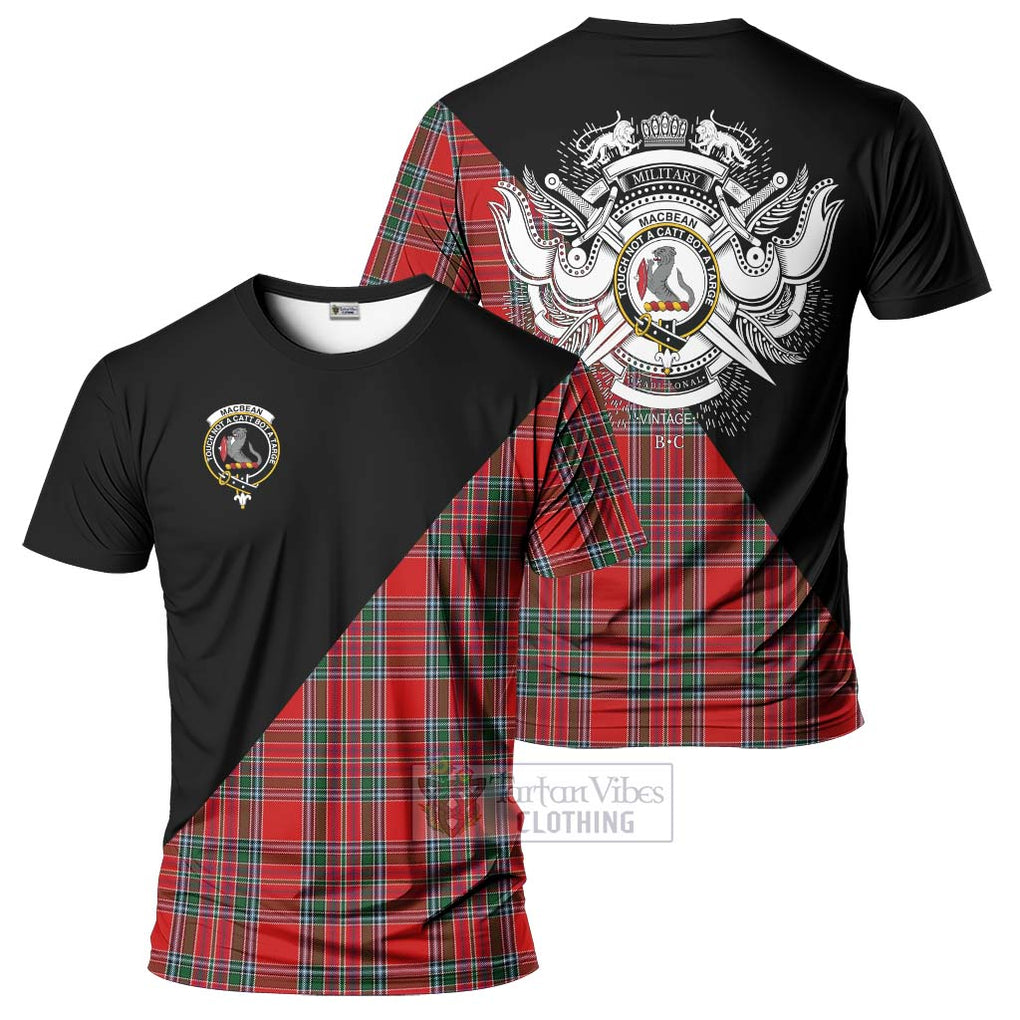 MacBean (MacBain) Tartan T-Shirt with Family Crest and Military Logo Style Kid's Shirt - Tartan Vibes Clothing