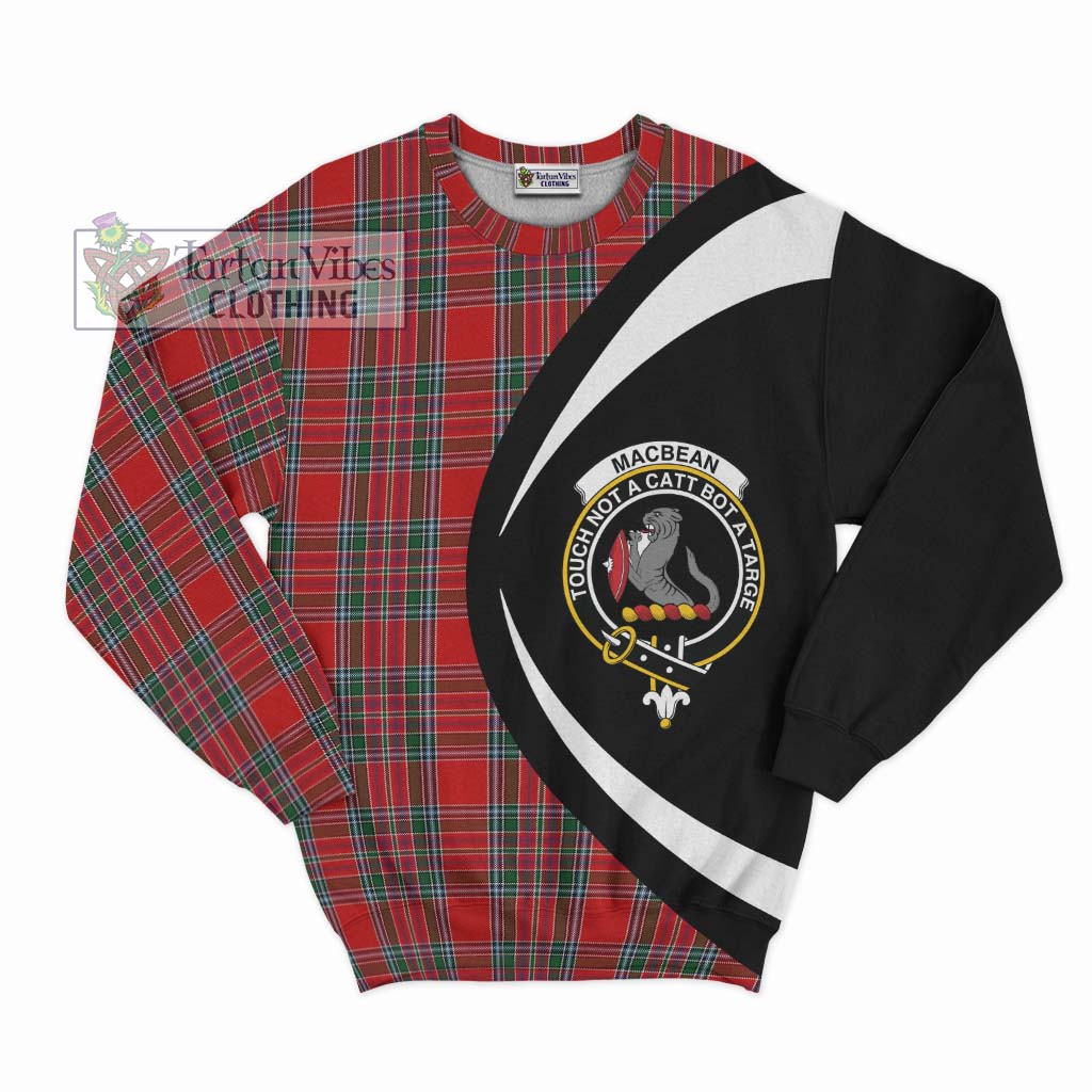 MacBean (MacBain) Tartan Sweatshirt with Family Crest Circle Style Unisex - Tartan Vibes Clothing