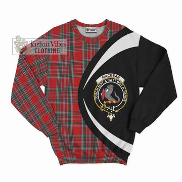 MacBean (MacBain) Tartan Sweatshirt with Family Crest Circle Style Unisex - Tartan Vibes Clothing