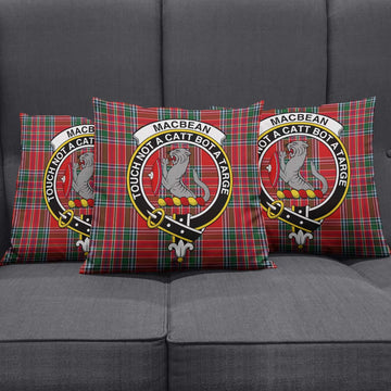 MacBean Tartan Pillow Cover with Family Crest Square Pillow Cover - Tartanvibesclothing