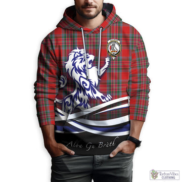 MacBean (MacBain) Tartan Hoodie with Alba Gu Brath Regal Lion Emblem