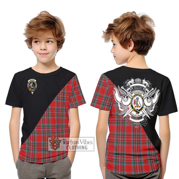 MacBean (MacBain) Tartan Kid T-Shirt with Family Crest and Military Logo Style Youth XL Size14 - Tartan Vibes Clothing