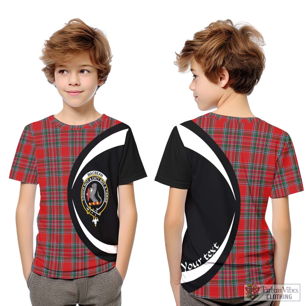 MacBean (MacBain) Tartan Kid T-Shirt with Family Crest Circle Style Youth XL Size14 - Tartan Vibes Clothing