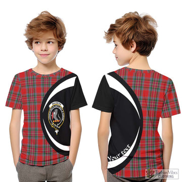 MacBean (MacBain) Tartan Kid T-Shirt with Family Crest Circle Style Youth XL Size14 - Tartan Vibes Clothing