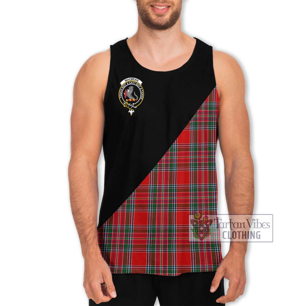 MacBean (MacBain) Tartan Men's Tank Top with Family Crest and Military Logo Style Men - Tartan Vibes Clothing