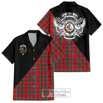 MacBean (MacBain) Tartan Hawaiian Shirt with Family Crest and Military Logo Style Kid - Tartan Vibes Clothing