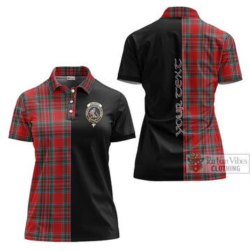 MacBean (MacBain) Tartan Women's Polo Shirt with Family Crest and Half Of Me Style Women - Tartan Vibes Clothing