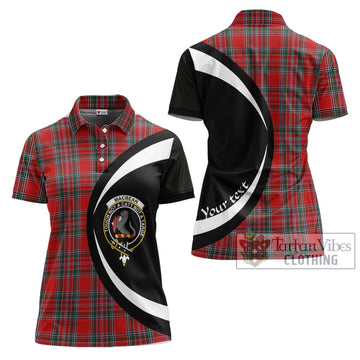 MacBean (MacBain) Tartan Women's Polo Shirt with Family Crest Circle Style Women - Tartan Vibes Clothing