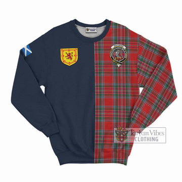 MacBean (MacBain) Tartan Sweatshirt Alba with Scottish Lion Royal Arm Half Style Unisex - Tartan Vibes Clothing