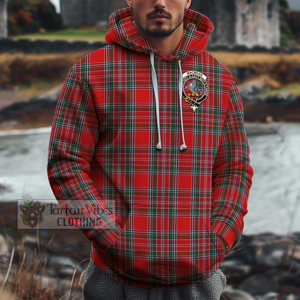 MacBean (MacBain) Tartan Cotton Hoodie with Family Crest Zip Hoodie - Tartan Vibes Clothing