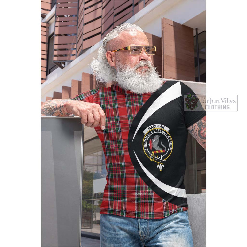 MacBean (MacBain) Tartan Cotton T-shirt with Family Crest Circle Style Men's Shirt - Tartan Vibes Clothing