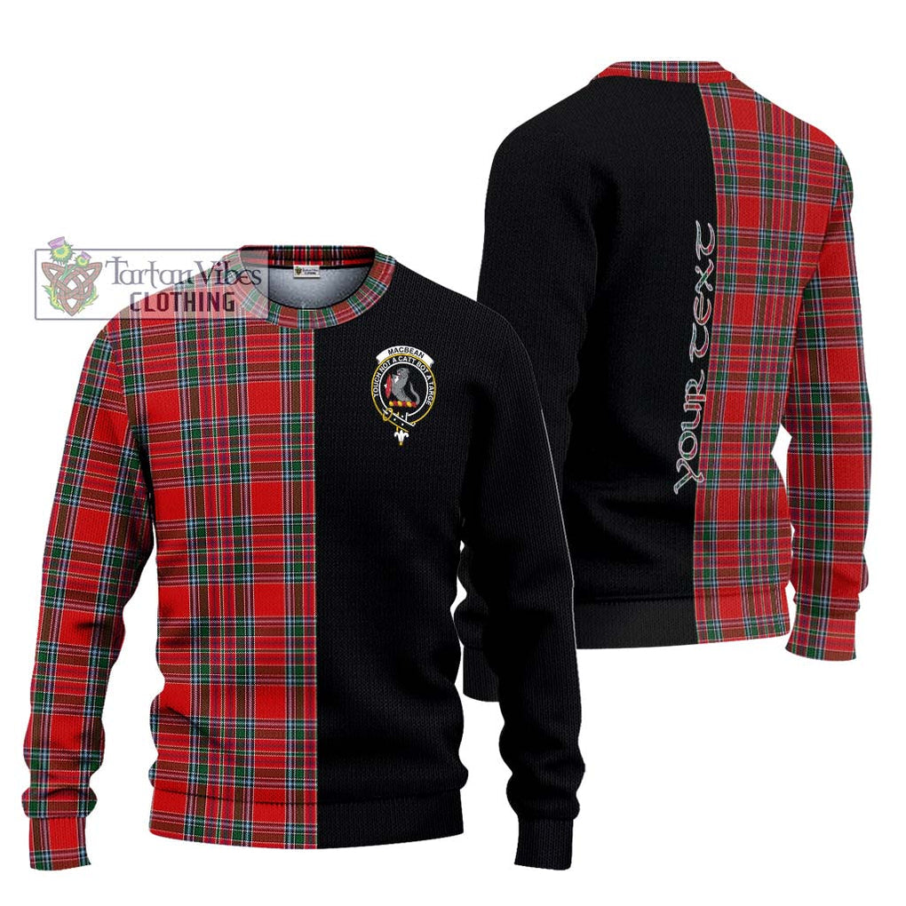 MacBean (MacBain) Tartan Ugly Sweater with Family Crest and Half Of Me Style Unisex - Tartan Vibes Clothing