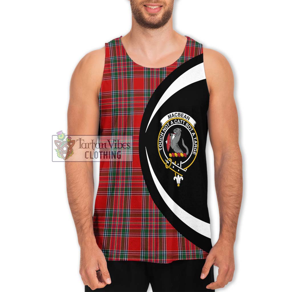 MacBean (MacBain) Tartan Men's Tank Top with Family Crest Circle Style Men - Tartan Vibes Clothing