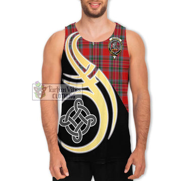 MacBean (MacBain) Tartan Men's Tank Top with Family Crest and Celtic Symbol Style Men - Tartan Vibes Clothing