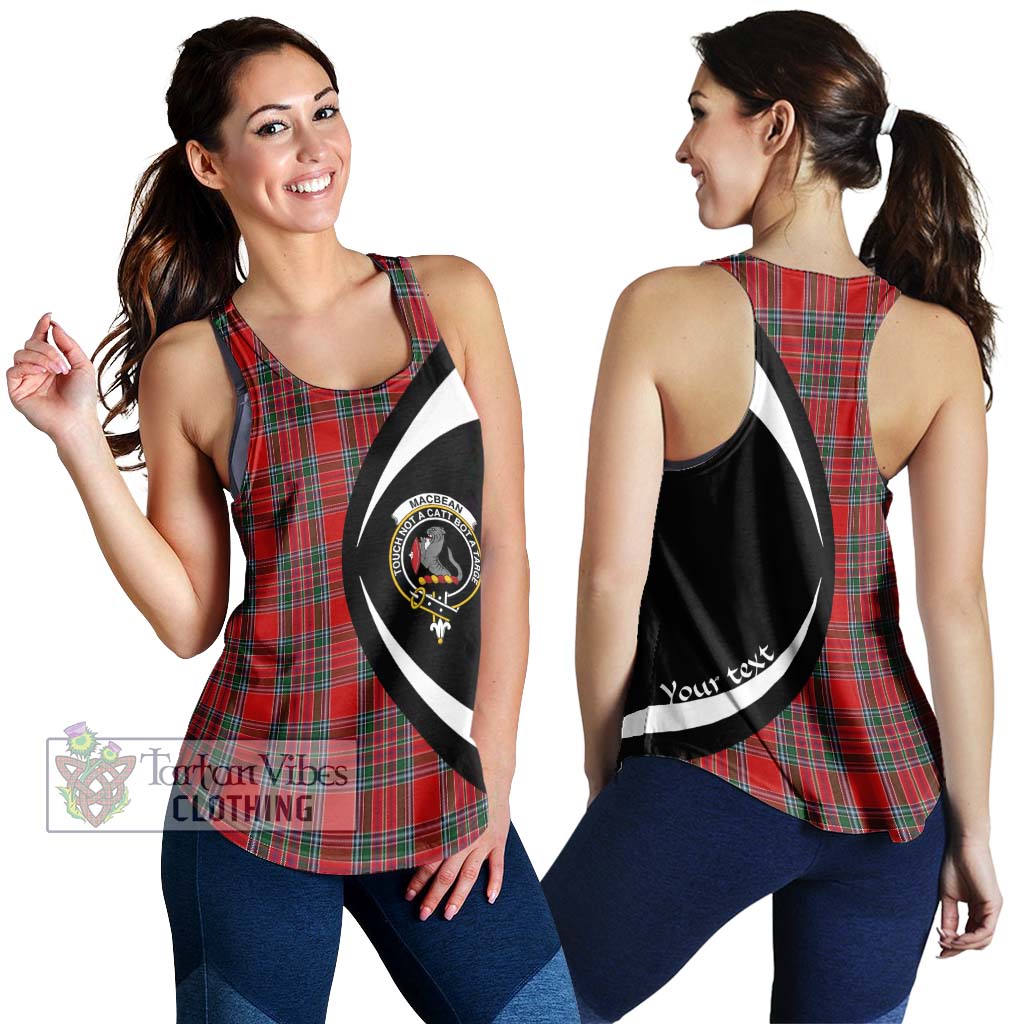 MacBean (MacBain) Tartan Women's Racerback Tanks with Family Crest Circle Style 4XL - Tartan Vibes Clothing