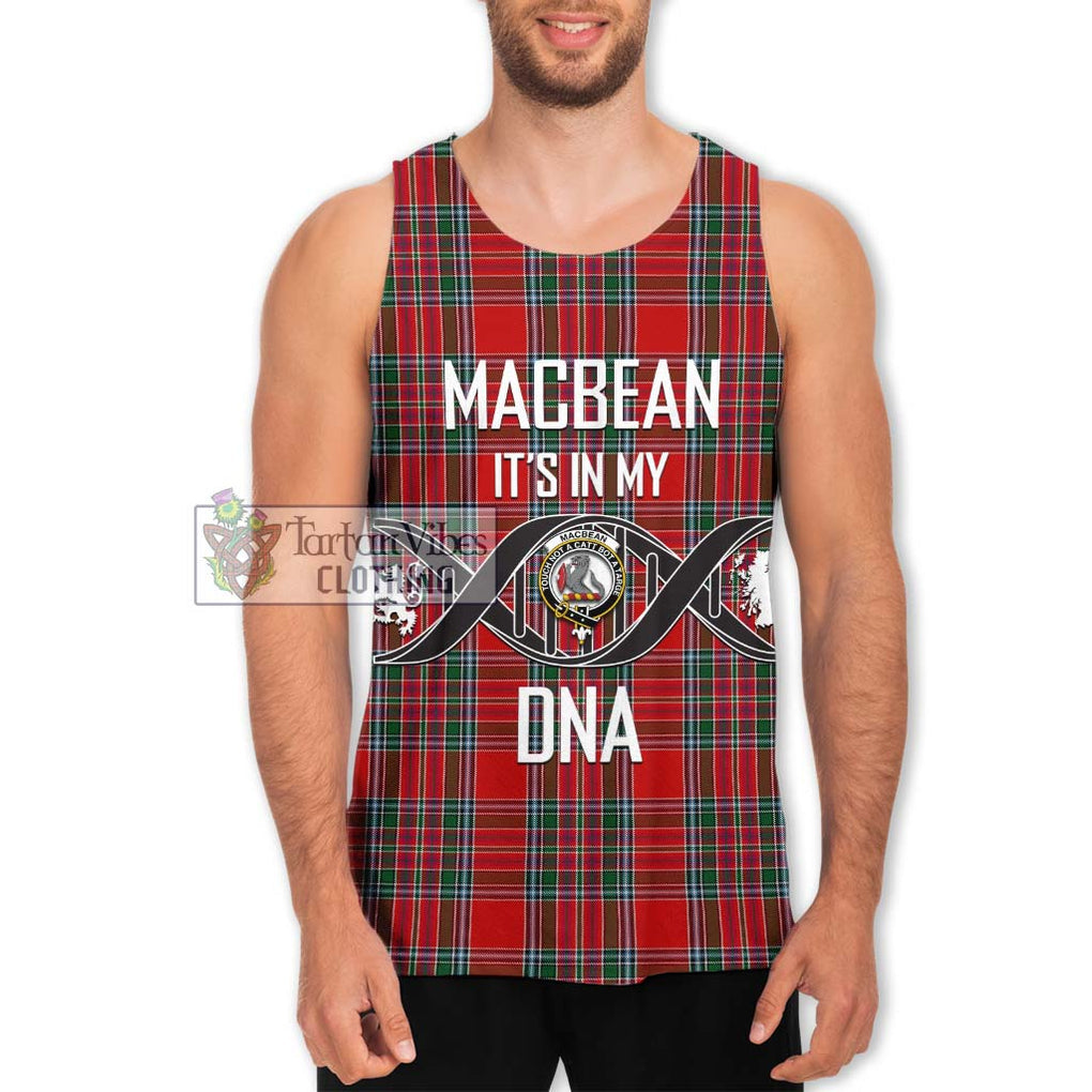 MacBean (MacBain) Tartan Men's Tank Top with Family Crest DNA In Me Style Men - Tartan Vibes Clothing