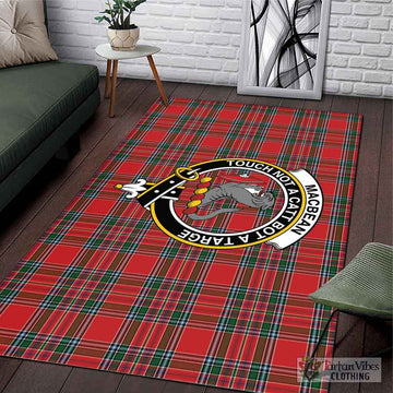 MacBean (MacBain) Tartan Area Rug with Family Crest L 59*86 inch (150x220 cm) - Tartan Vibes Clothing