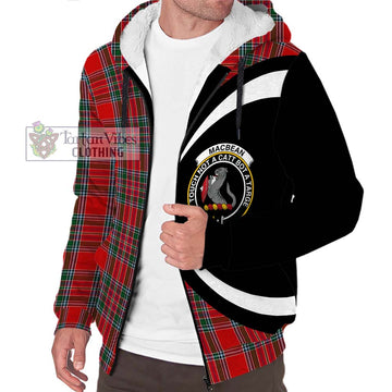 MacBean (MacBain) Tartan Sherpa Hoodie with Family Crest Circle Style Unisex S - Tartan Vibes Clothing