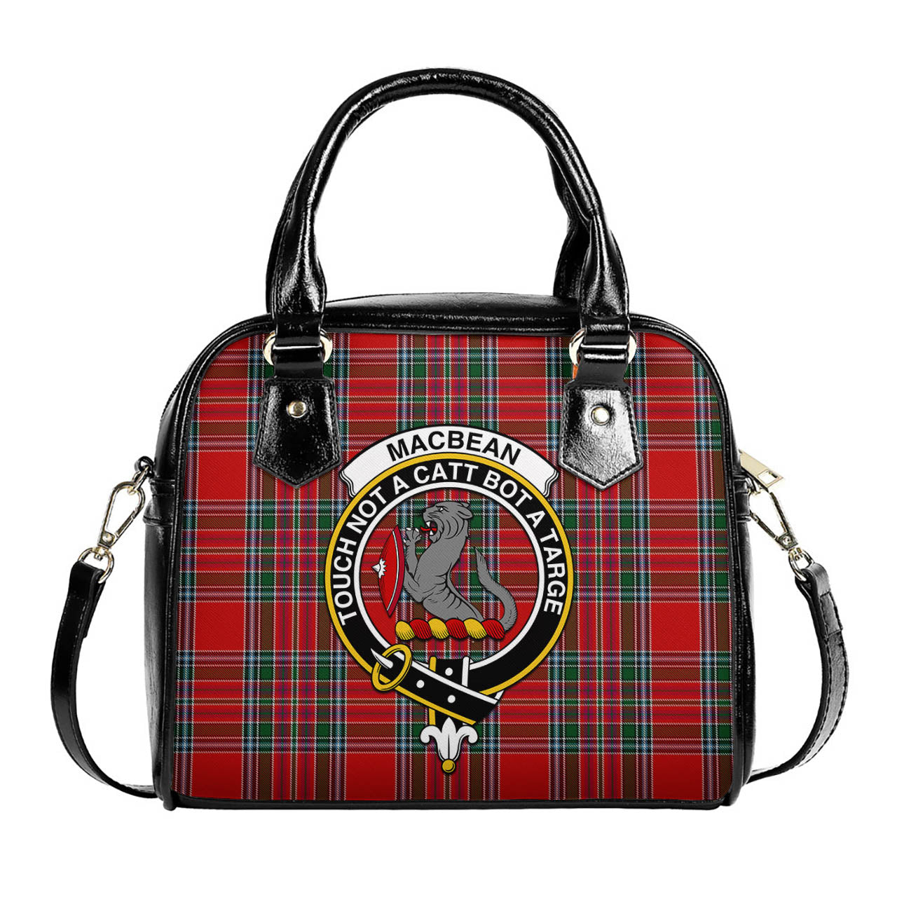 MacBean Tartan Shoulder Handbags with Family Crest One Size 6*25*22 cm - Tartanvibesclothing