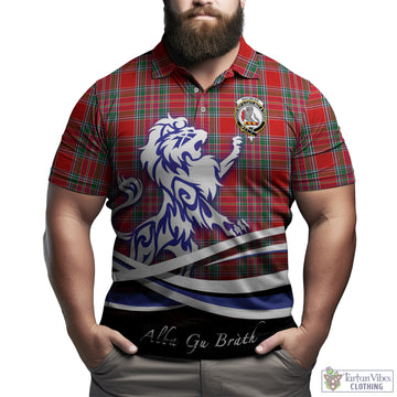 MacBean (MacBain) Tartan Polo Shirt with Alba Gu Brath Regal Lion Emblem Kid - Tartan Vibes Clothing