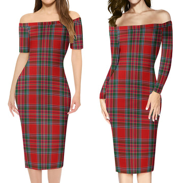 MacBean (MacBain) Tartan Off Shoulder Lady Dress