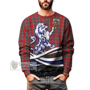 MacBean (MacBain) Tartan Sweatshirt with Alba Gu Brath Regal Lion Emblem Unisex - Tartan Vibes Clothing