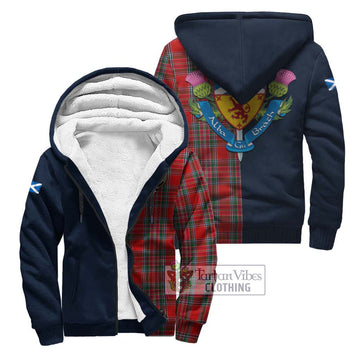 MacBean (MacBain) Tartan Sherpa Hoodie Alba with Scottish Lion Royal Arm Half Style Unisex S - Tartan Vibes Clothing