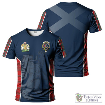 Tartan Vibes Clothing MacBean Tartan T-Shirt with Family Crest and Lion Rampant Vibes Sport Style