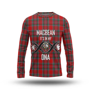 MacBean (MacBain) Tartan Long Sleeve T-Shirt with Family Crest DNA In Me Style Unisex - Tartan Vibes Clothing