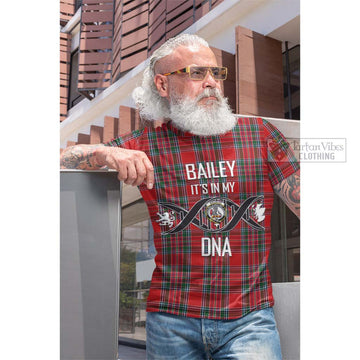 MacBean (MacBain) Tartan Cotton T-shirt with Family Crest DNA In Me Style Men's Shirt - Tartan Vibes Clothing