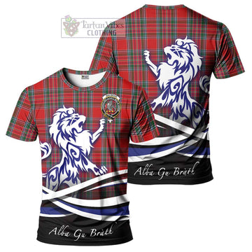 Tartan Vibes Clothing MacBean Tartan Cotton T-shirt with Alba Gu Brath Regal Lion Emblem