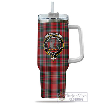 MacBean (MacBain) Tartan Tumbler with Handle with Family Crest - Tartan Vibes Clothing