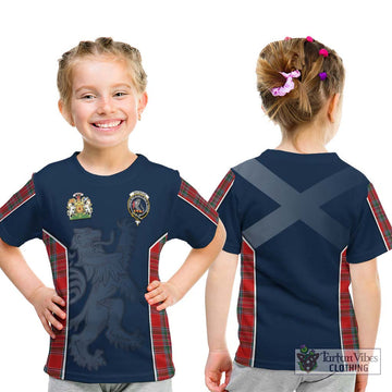 MacBean (MacBain) Tartan Kid T-Shirt with Family Crest and Lion Rampant Vibes Sport Style - Tartan Vibes Clothing