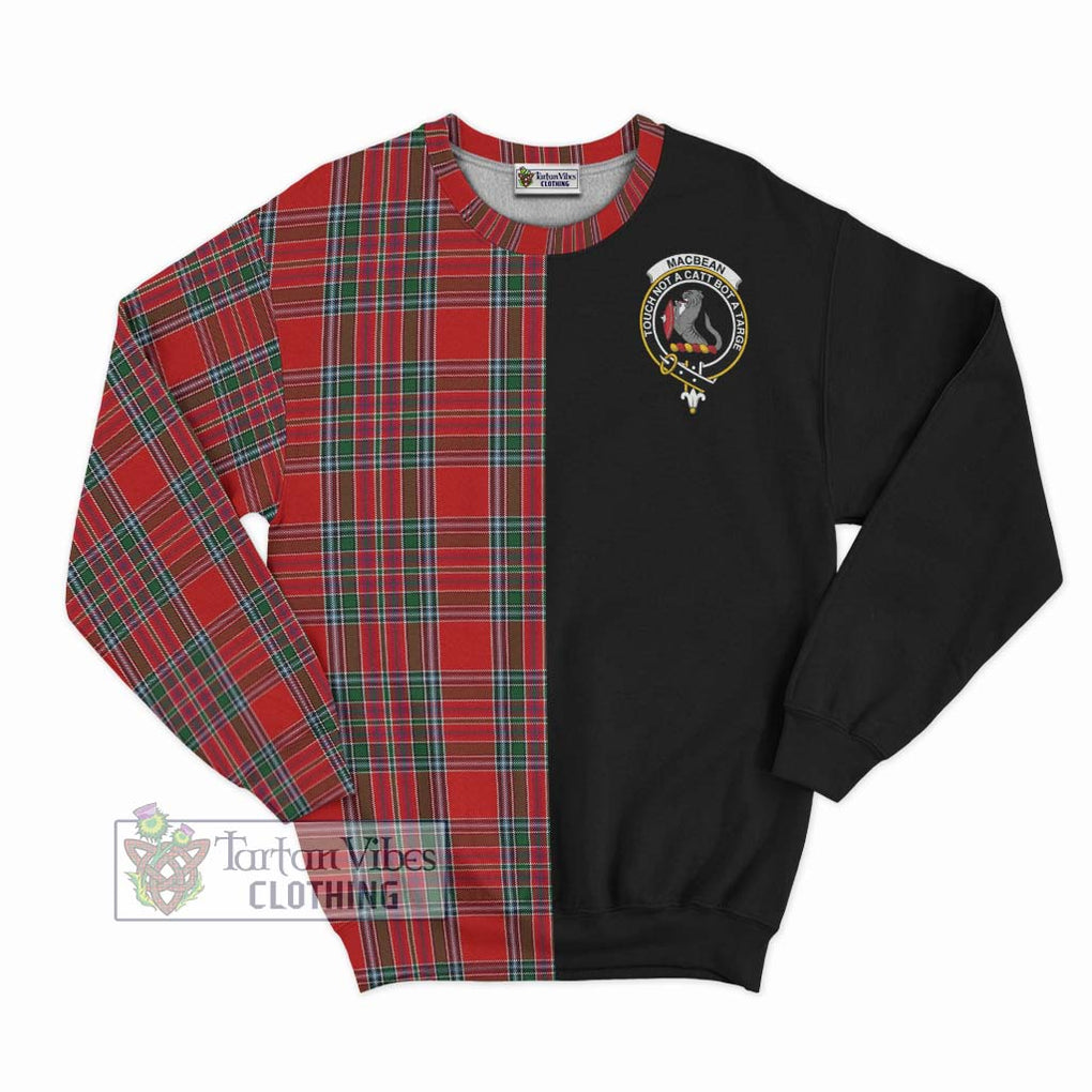 MacBean (MacBain) Tartan Sweatshirt with Family Crest and Half Of Me Style - Tartan Vibes Clothing