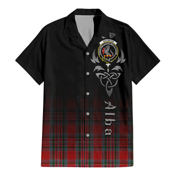 MacBean (MacBain) Tartan Hawaiian Shirt Shirt Featuring Alba Gu Brath Family Crest Celtic Inspired - Tartan Vibes Clothing