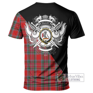 MacBean (MacBain) Tartan T-Shirt with Family Crest and Military Logo Style - Tartan Vibes Clothing