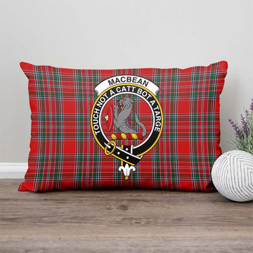 MacBean Tartan Pillow Cover with Family Crest Rectangle Pillow Cover - Tartanvibesclothing