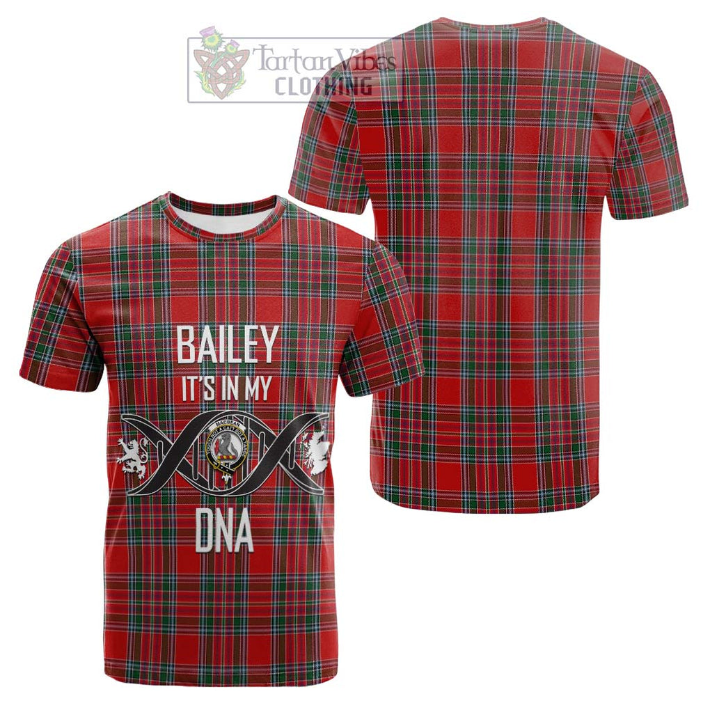 MacBean (MacBain) Tartan Cotton T-shirt with Family Crest DNA In Me Style Kid's Shirt - Tartan Vibes Clothing