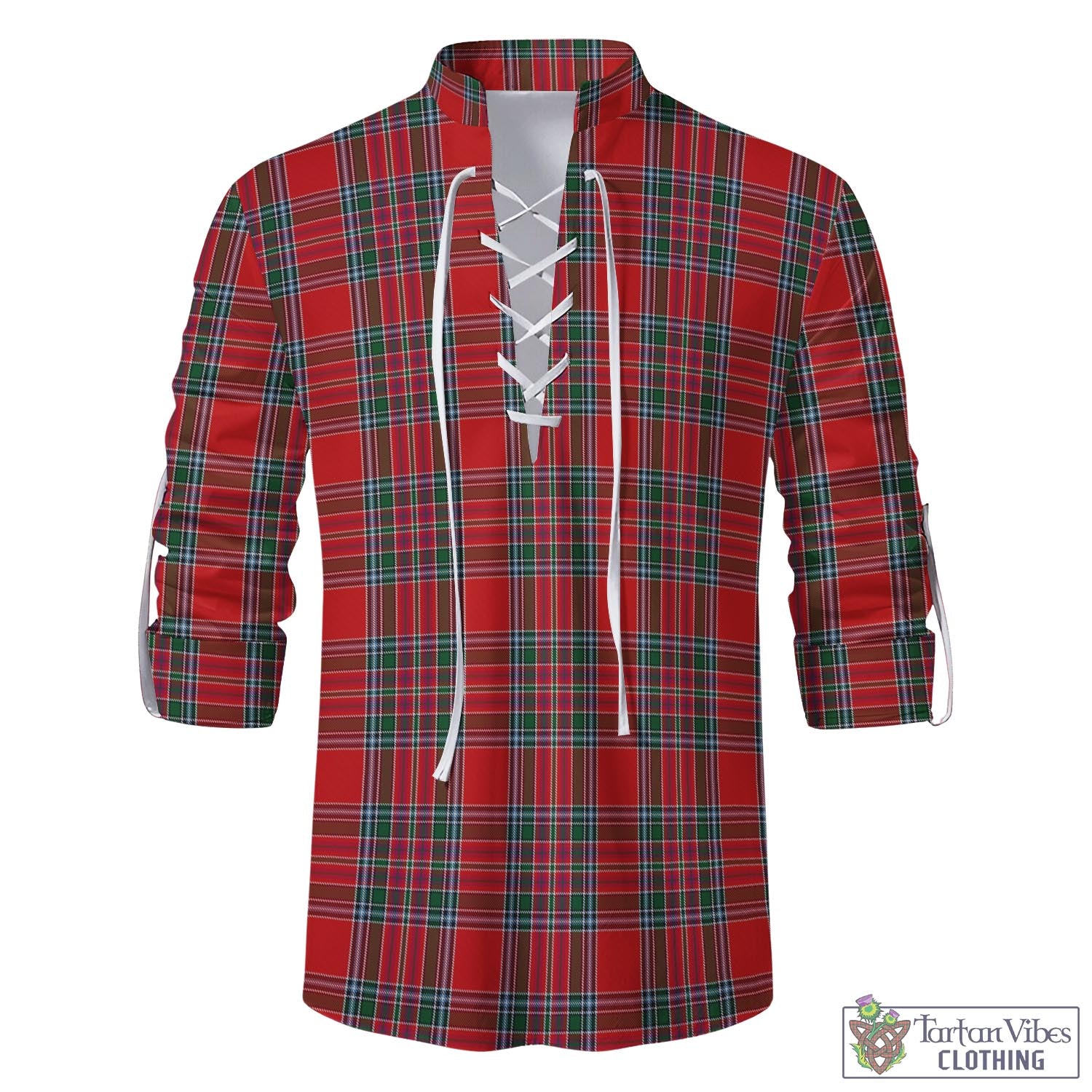 MacBean (MacBain) Tartan Men's Scottish Traditional Jacobite Ghillie Kilt Shirt - Tartan Vibes Clothing