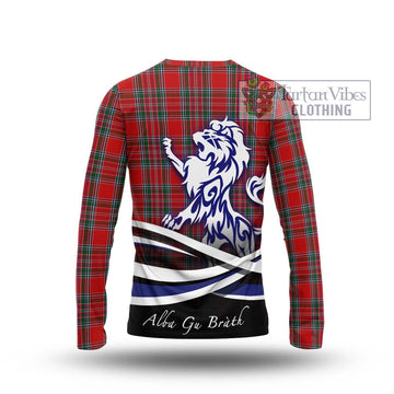 MacBean (MacBain) Tartan Long Sleeve T-Shirt with Alba Gu Brath Regal Lion Emblem - Tartan Vibes Clothing