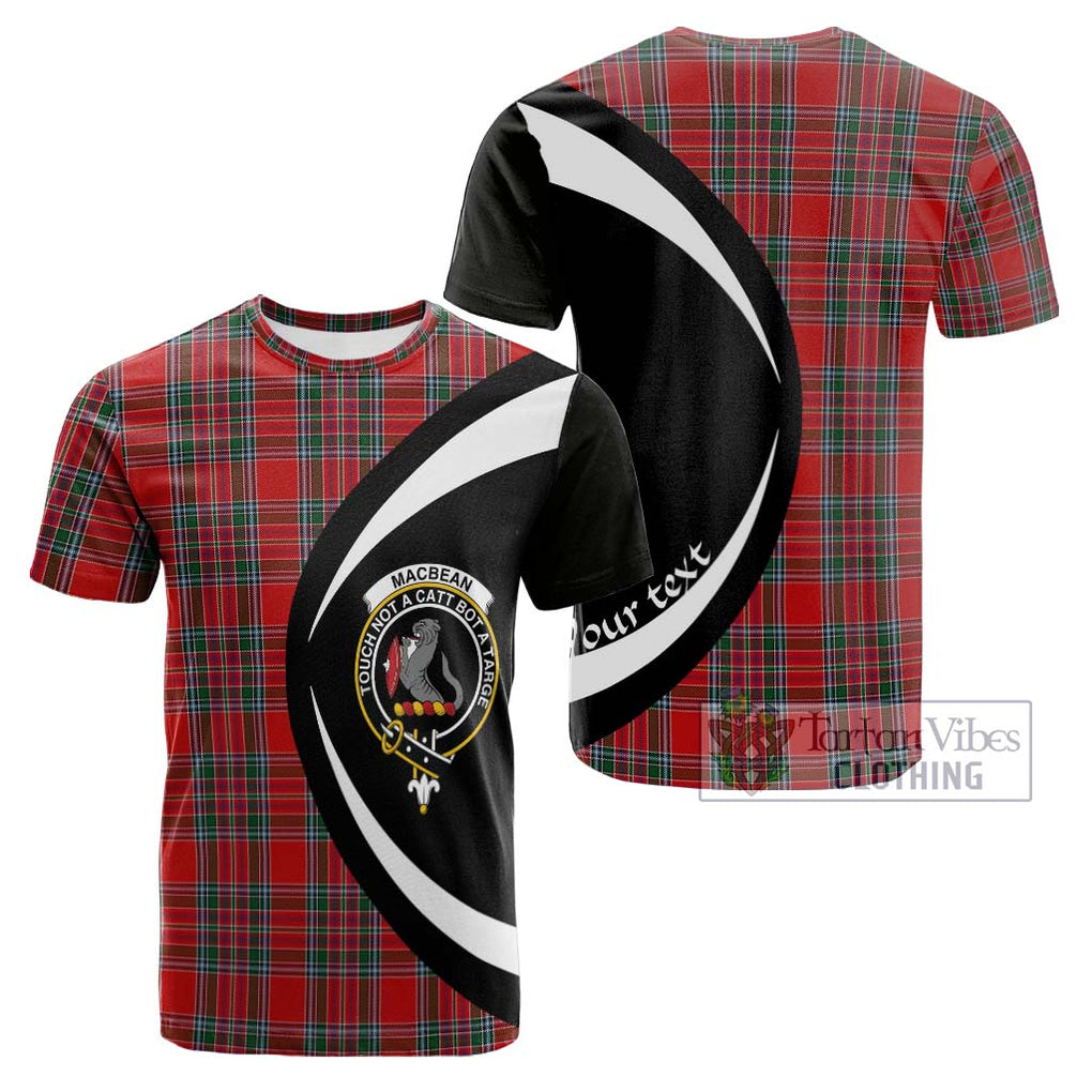 MacBean (MacBain) Tartan Cotton T-shirt with Family Crest Circle Style Kid's Shirt - Tartan Vibes Clothing