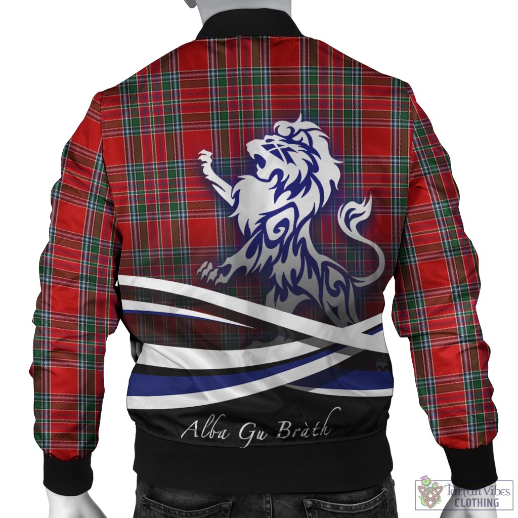 MacBean (MacBain) Tartan Bomber Jacket with Alba Gu Brath Regal Lion Emblem - Tartan Vibes Clothing