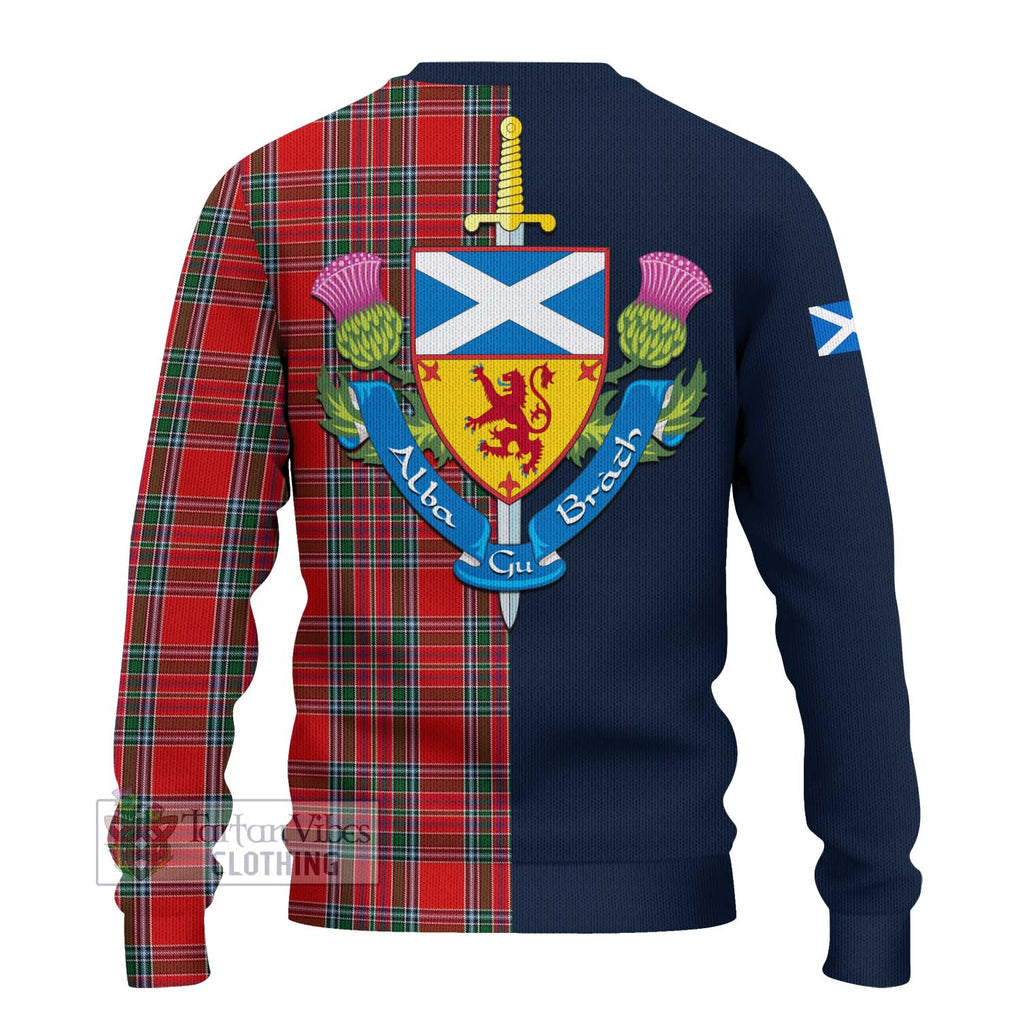 MacBean (MacBain) Tartan Ugly Sweater Alba with Scottish Lion Royal Arm Half Style - Tartan Vibes Clothing