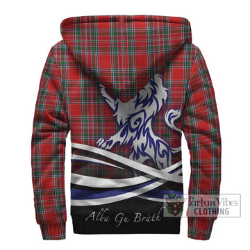 MacBean (MacBain) Tartan Sherpa Hoodie with Alba Gu Brath Regal Lion Emblem - Tartan Vibes Clothing