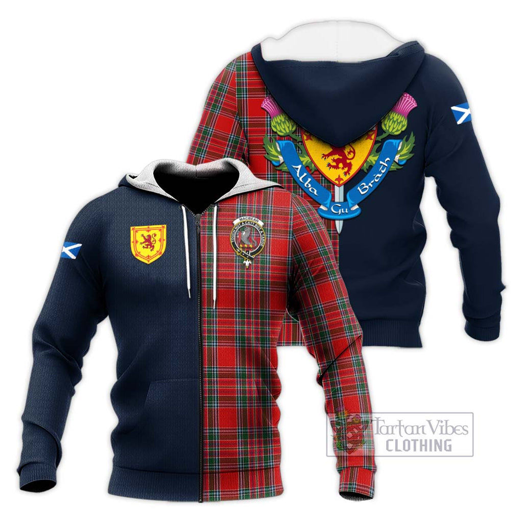 MacBean (MacBain) Tartan Knitted Hoodie Alba with Scottish Lion Royal Arm Half Style Unisex Knitted Zip Hoodie - Tartan Vibes Clothing