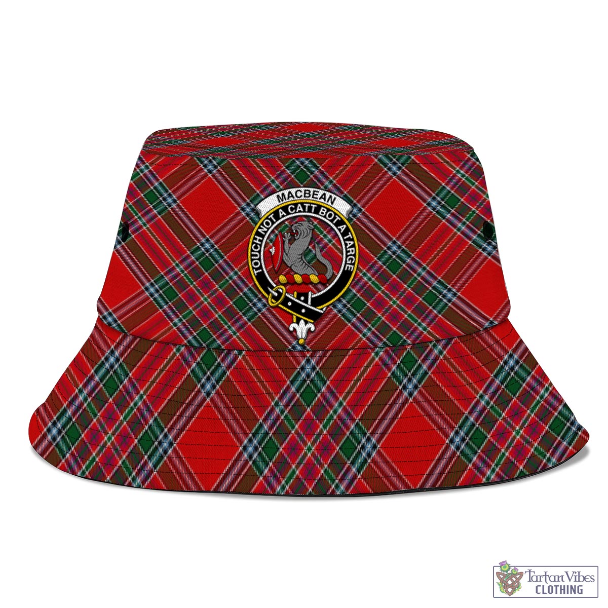 Tartan Vibes Clothing MacBean Tartan Bucket Hat with Family Crest